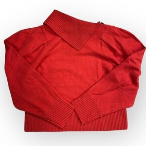 108 Ulla Johnson Riley Red Cowl Neck Pullover Sweater